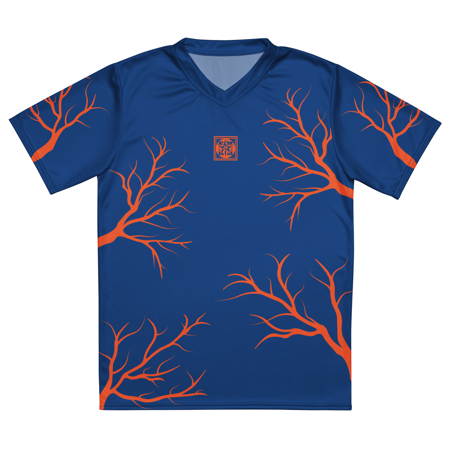 Rami pattern jersey blue orange