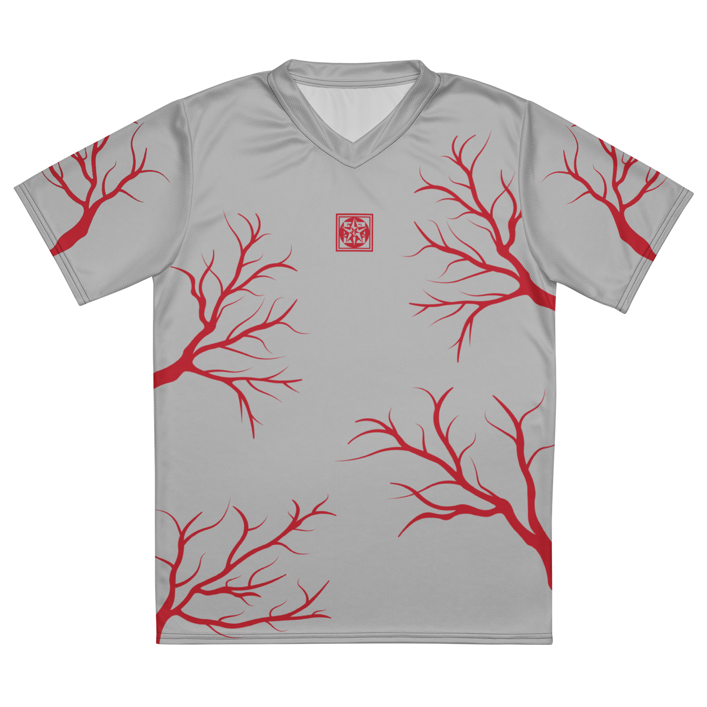 Rami pattern jersey silver red