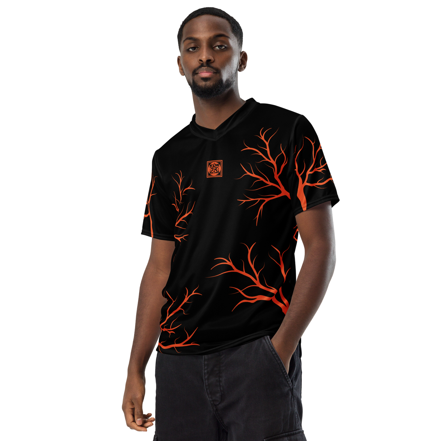 Rami pattern jersey black orange