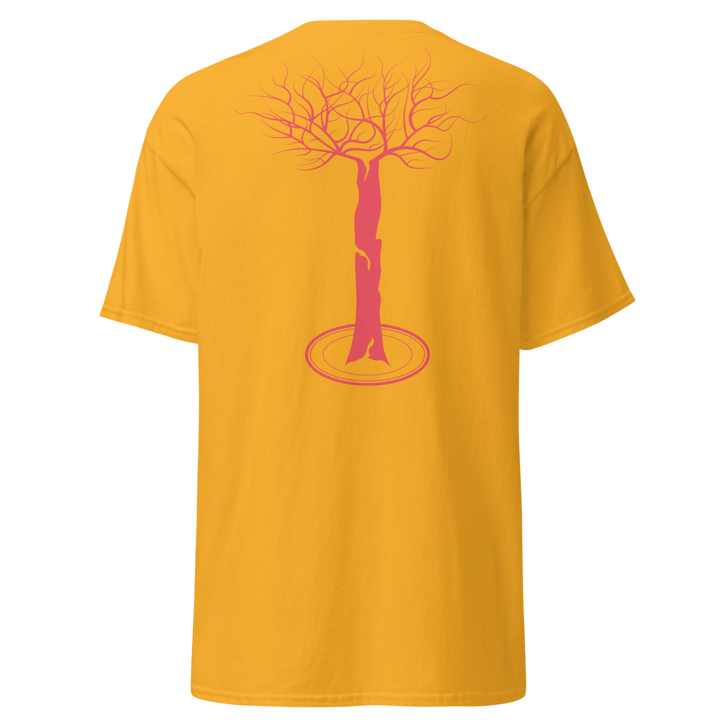 Arbor t-shirt yellow and pink (embroidered logo)