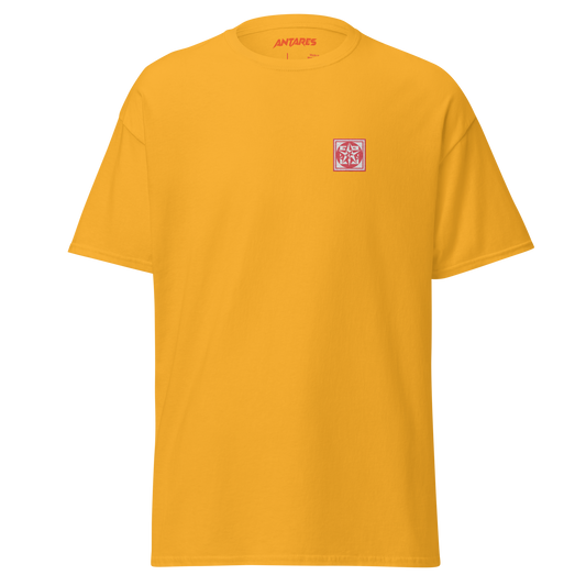 Arbor t-shirt yellow and pink (embroidered logo)