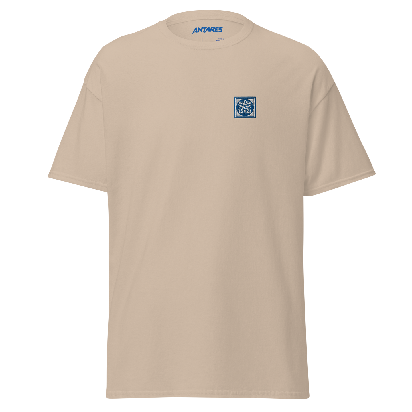 Arbor t-shirt beige and blue (embroidered logo)