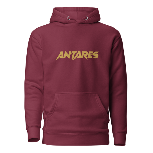 Parachute hoodie bordeaux and gold