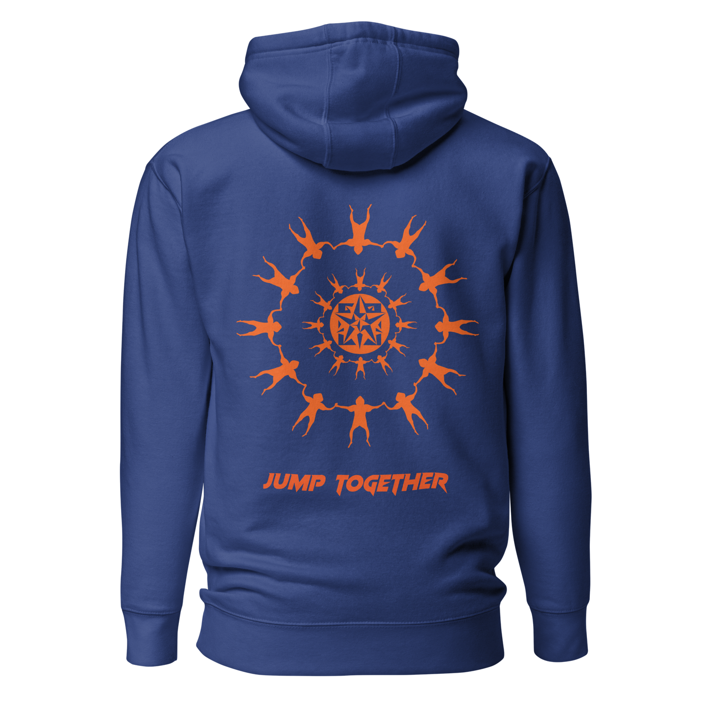 Parachute hoodie blue orange